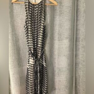 L'AGENCE 100% Silk Black and White Patterned Dress, Size 6